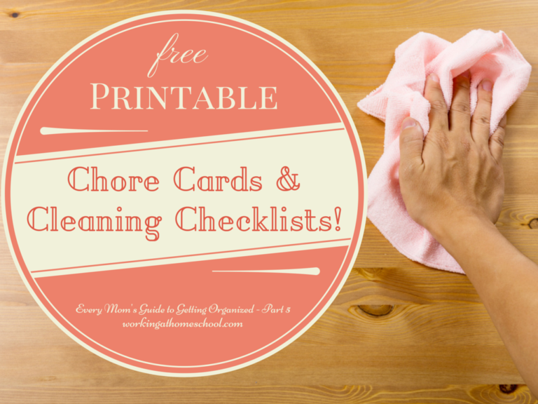 Part 5 – Every Mom’s Guide to Getting Organized – Save time cleaning your house with LOTS of free printables!