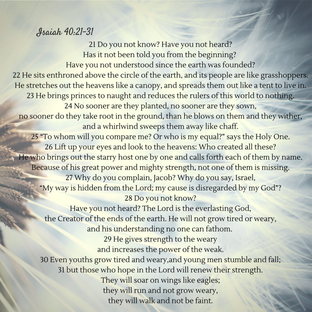 Isaiah 40:21-31 Pretty Printable