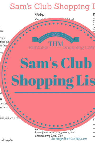 Sam’s Club Shopping List for Busy THMs