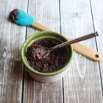 Brownie Batter Cake in a Mug - this is a healthy take on gooey brownie batter! THM "S"