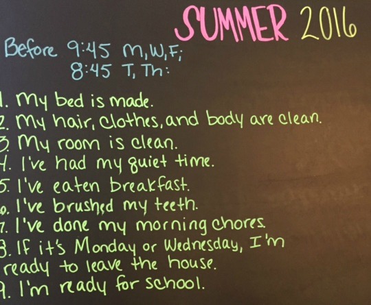 A morning routine for kids - great visual reminder!