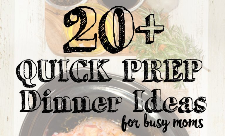 20+ Quick Prep Dinner Ideas - very little hands-on time, gluten-free, and all work for Trim Healthy Mama!