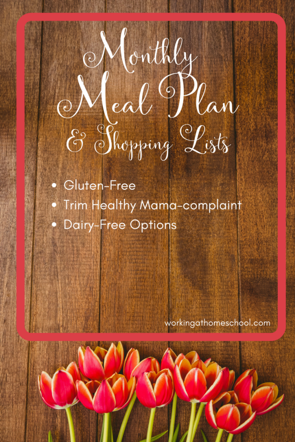Meal Plan for Trim Healthy Mama
