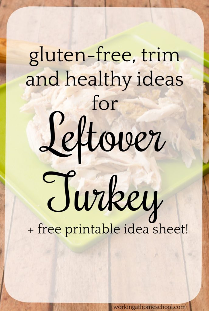 Free printable! Healthy ideas for leftover turkey. Super quick and easy, can't wait to try these!