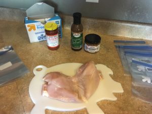Here's a simple, easy way to process boneless skinless chicken breasts. I did 40 pounds of chicken in 30 minutes and made a bunch of quick freezer to crockpot meals, too!