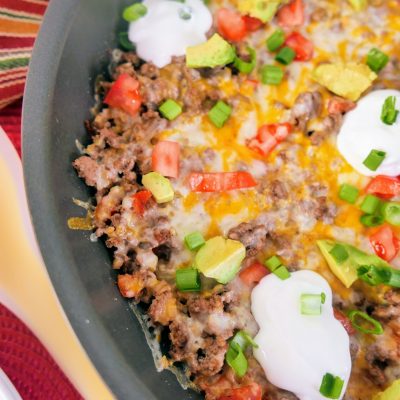 Easy, delicious low-carb Mexican Skillet! This is a THM "S" recipe! #thm #trimhealthymama
