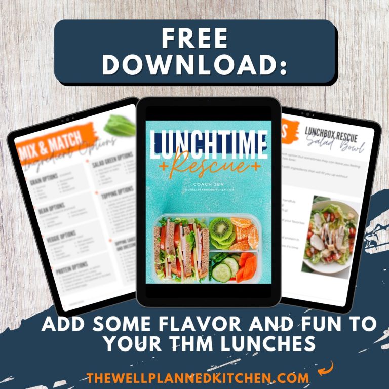 Mix & Match Trim Healthy Mama Lunch Ideas