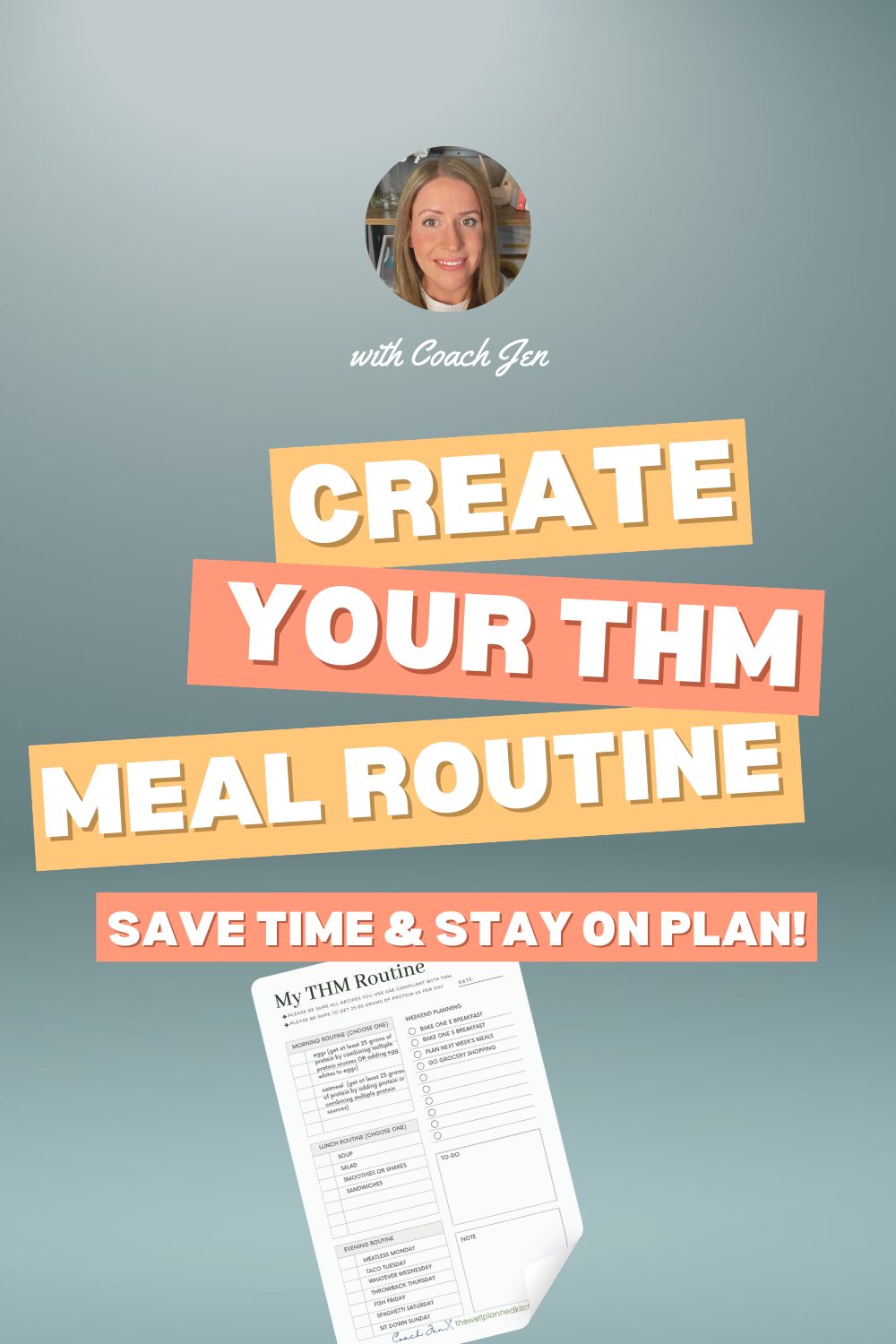 FREE THM Meal Routine Template